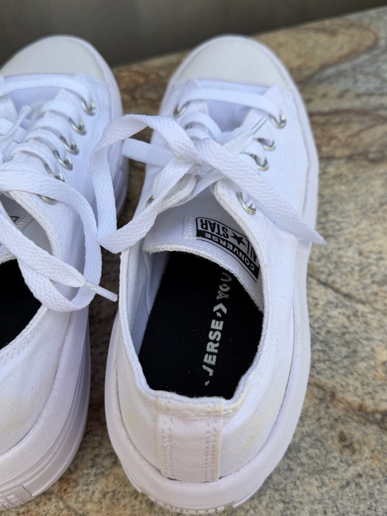 Converse Chuck Taylor All Star Move Canvas Platform Sneakers Shoes - White - Picture 12 of 16